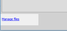 The Manage files hyperlink